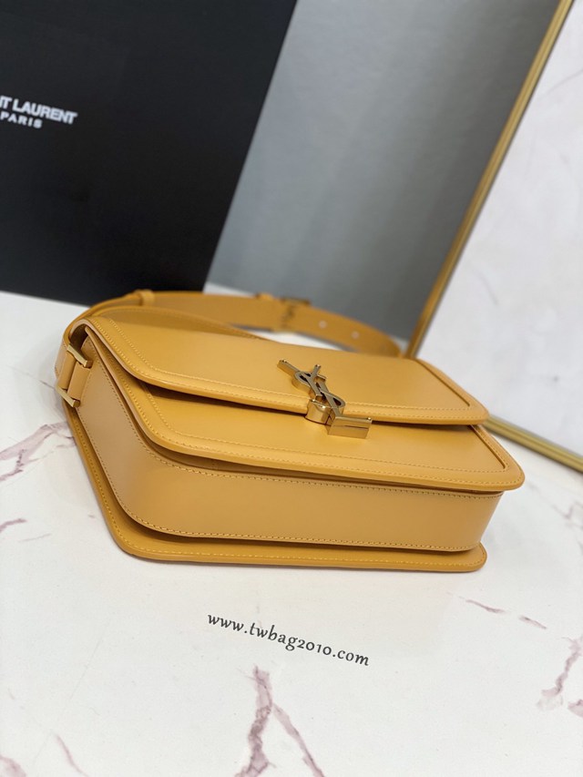 YSL专柜款女包 聖羅蘭經典款MONOGRAM金屬旋扣大號郵差包 YSL肩背斜挎包 634305  jjh1077